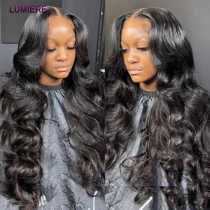 28 32" Body Wave Human Hair Bundle with Closure Frontal HD Transparent Lace Closure And Bundle 100% Virgin Human Hair Extension