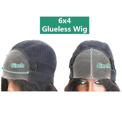 5x5 Glueless Deep Wave Ready to Wear Lace Clousure Wig Human Hair Pre Plucked 6x4 Curly Brazilian Transparent Lace Frontal Wigs