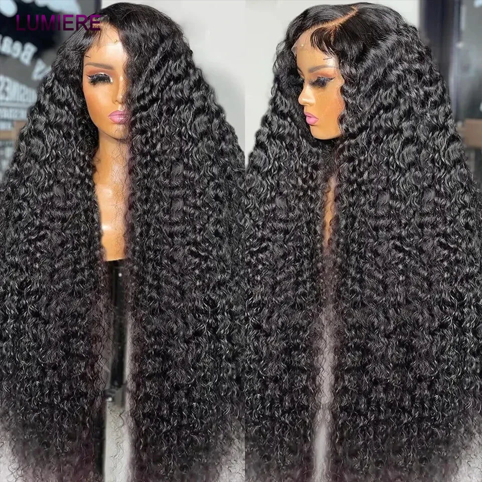 Water Wave Bundle With Closure Wet and Wavy Curly 100% Virgin Raw Jerry Curly Human Hair Bundle With Frontal Hair Extension 18A