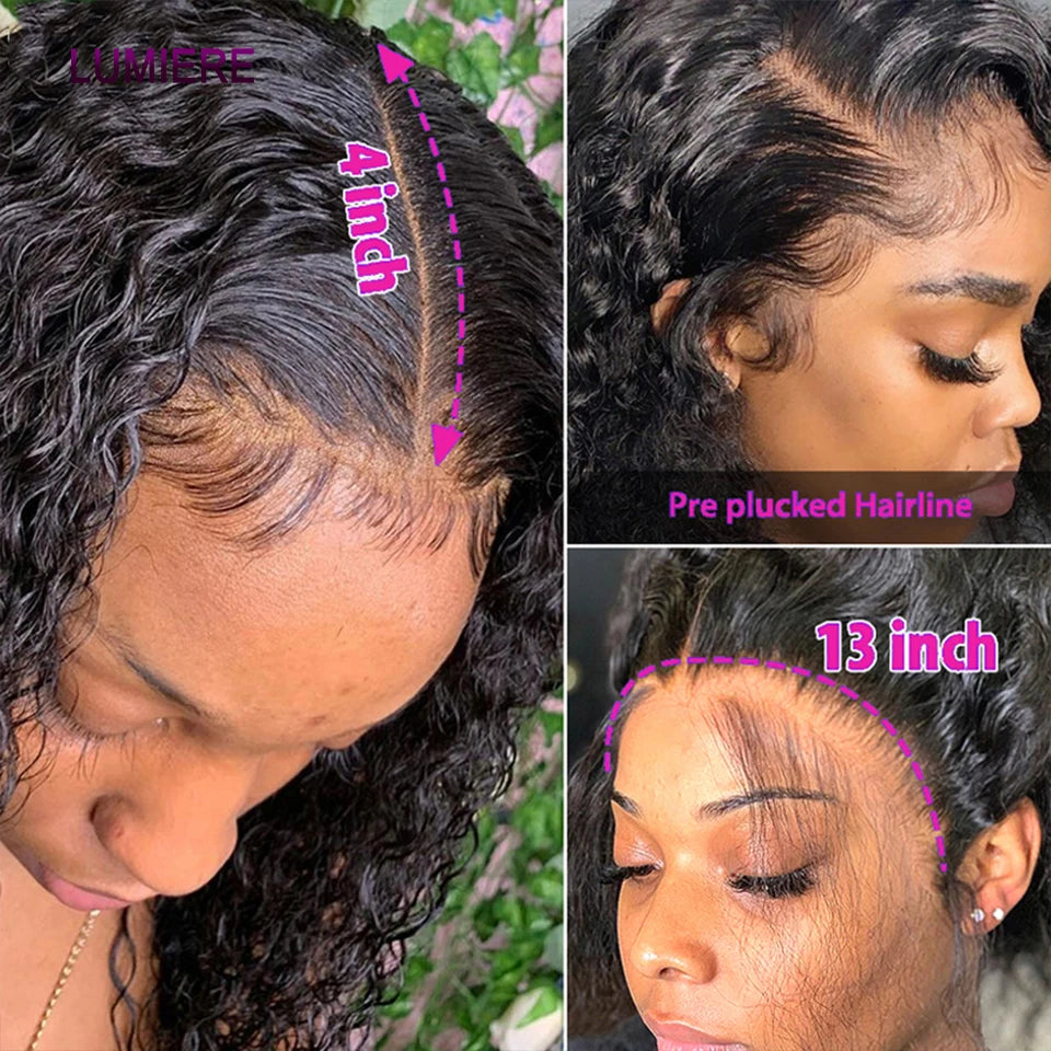 Water Wave Bundle With Closure Wet and Wavy Curly 100% Virgin Raw Jerry Curly Human Hair Bundle With Frontal Hair Extension 18A