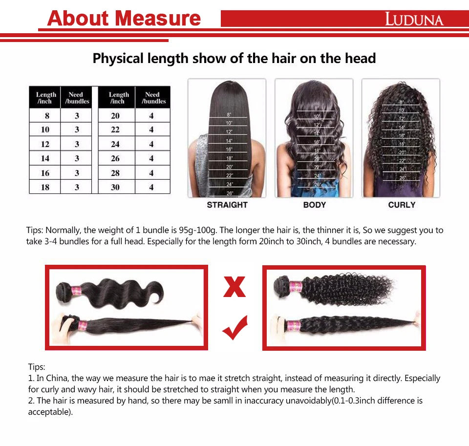 Luduna Straight Bundles Human Hair Brazilian Human Hair Bundles Remy Extensions 1/3/4 Bundle Deal Weave Double Weft Hair Weaving