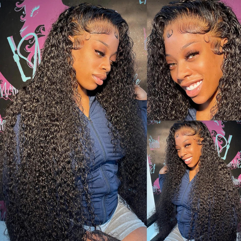 Water Wave Bundle With Closure Wet and Wavy Curly 100% Virgin Raw Jerry Curly Human Hair Bundle With Frontal Hair Extension 18A
