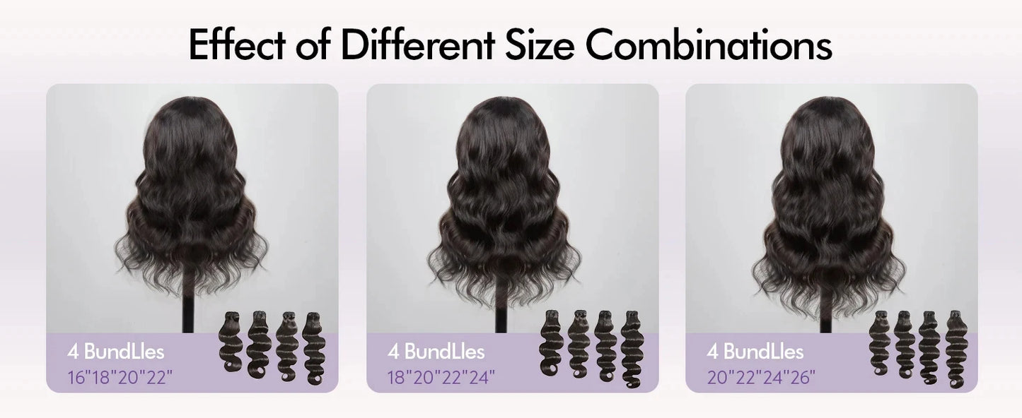 12A Body Wave Human Hair Bundles 40 Inch Human Hair Unprocessed Brazilian Virgin 3 4 Pcs Raw Hair Bundles Weave Extensions