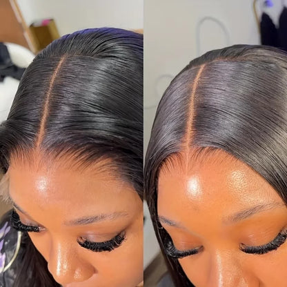 13x4 HD Bone Straight Lace Frontal Human Hair Brazilian 100% Short Bob Wig For Women 220% Straight Lace Front Bob Wigs ﻿