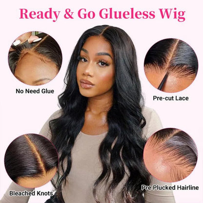 Body Wave Human Hair Wigs Glueless Lace Frontal Wigs 5X5 Hd Lace Closure Wigs Pre Cut Brazilian For Women 220 Density 30 32 Inch