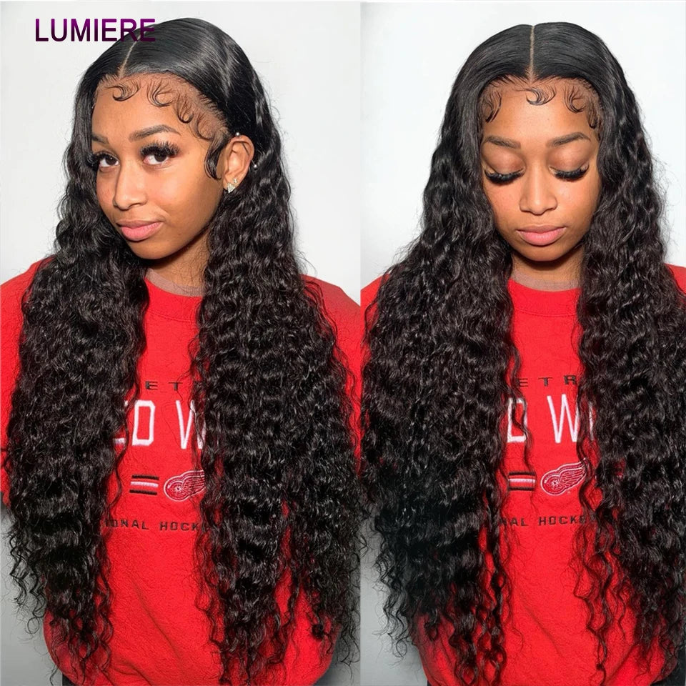 Water Wave Bundle With Closure Wet and Wavy Curly 100% Virgin Raw Jerry Curly Human Hair Bundle With Frontal Hair Extension 18A