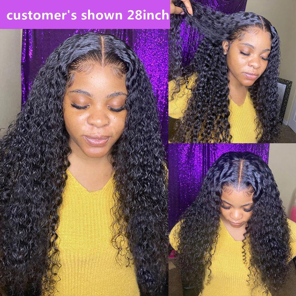 Water Wave Bundle With Closure Wet and Wavy Curly 100% Virgin Raw Jerry Curly Human Hair Bundle With Frontal Hair Extension 18A