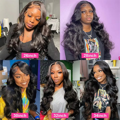 40 44 Inch Raw Wet And Wavy HD Lace Frontal Wig 13x4 13x6 200Density Black Pre Plucked Body Wave Lace Front Real Human Hair Wigs