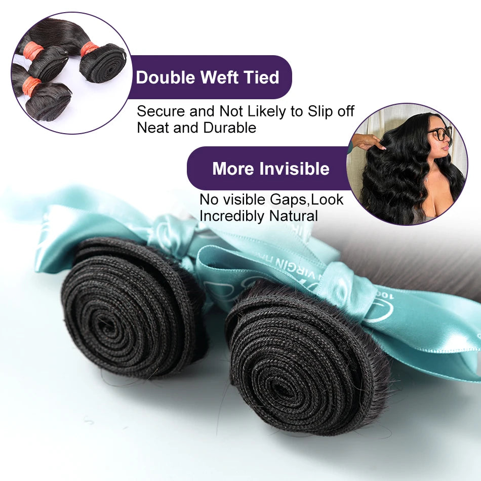 Rosabeauty 30 32 40 Inch Bundles 1 2 3 4 5 Bone Straight Brazilian Remy Human Hair Bundles Raw Extensions Tissage For Women