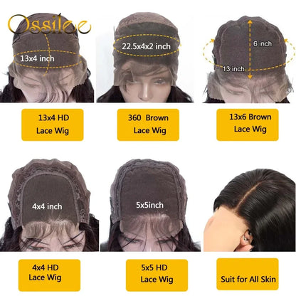 Pre Cut Lace Wig Human Hair Ready to Wear Transparent 13x4/13x6 Lace Front Human Hair Pre Plucked Pre Cut 5X5 Lace Closure Wig