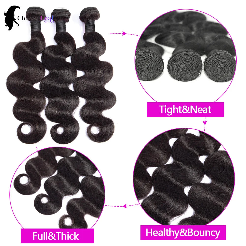 12A 24inch Body Wave Human Hair Bundles 100% Brazilian Raw Human Hair 1/3/4 Bundles for Women Thick Bundles 3 Days Delivery