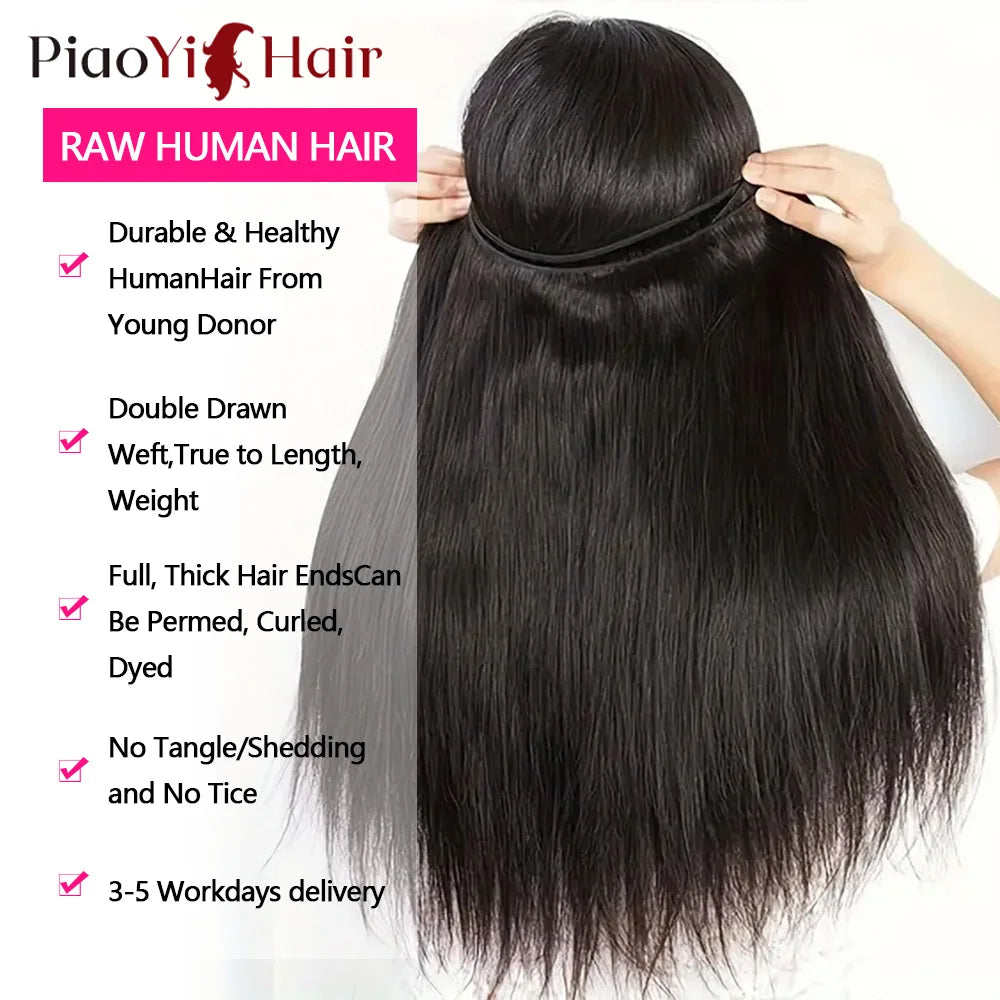 12A Straight Human Hair Bundles 100% Raw Human Hair Bundles 20 22 24Inch Unprocessed Virgin Human Hair Extension Top Quality