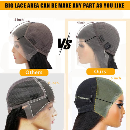 Pre Cut Lace Wig Human Hair Ready to Wear Transparent 13x4/13x6 Lace Front Human Hair Pre Plucked Pre Cut 5X5 Lace Closure Wig