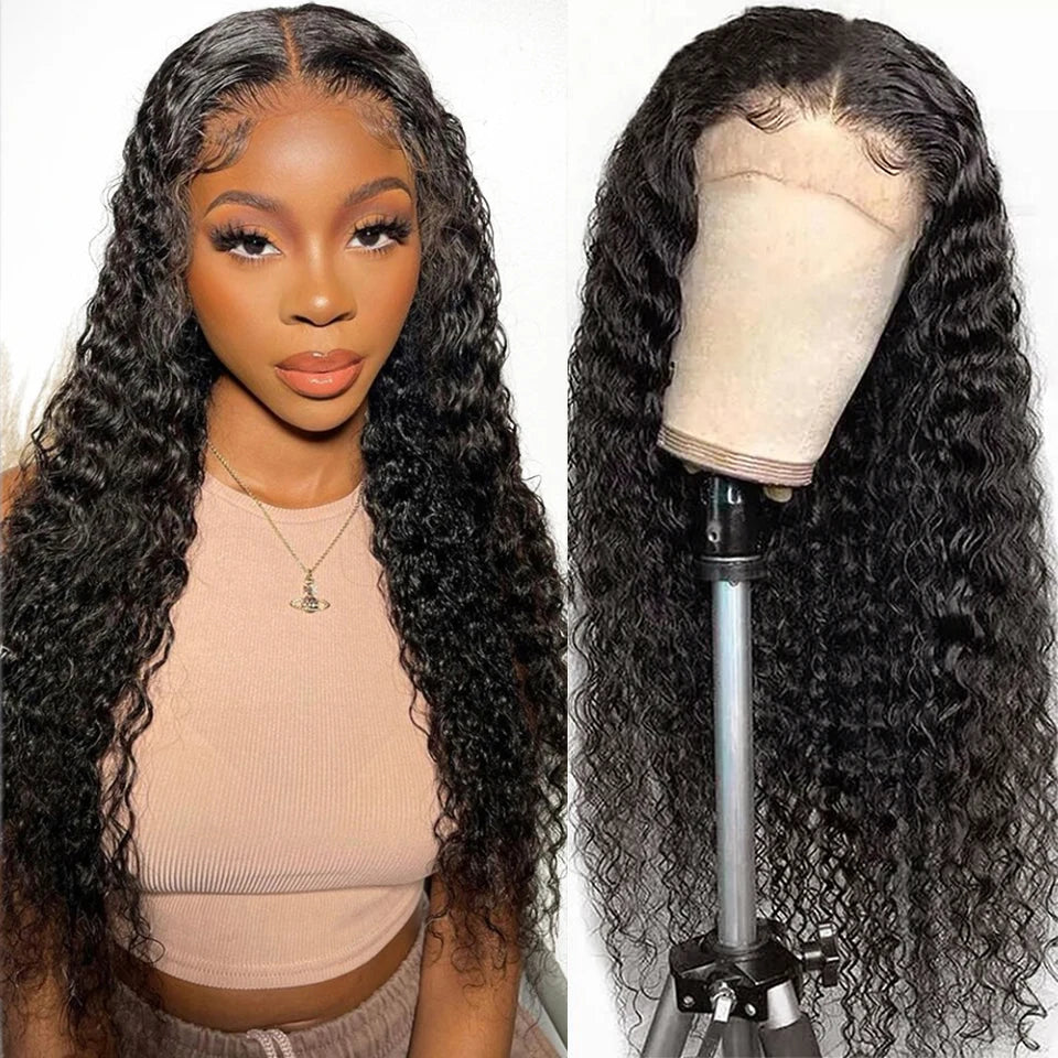 Water Wave Bundle With Closure Wet and Wavy Curly 100% Virgin Raw Jerry Curly Human Hair Bundle With Frontal Hair Extension 18A