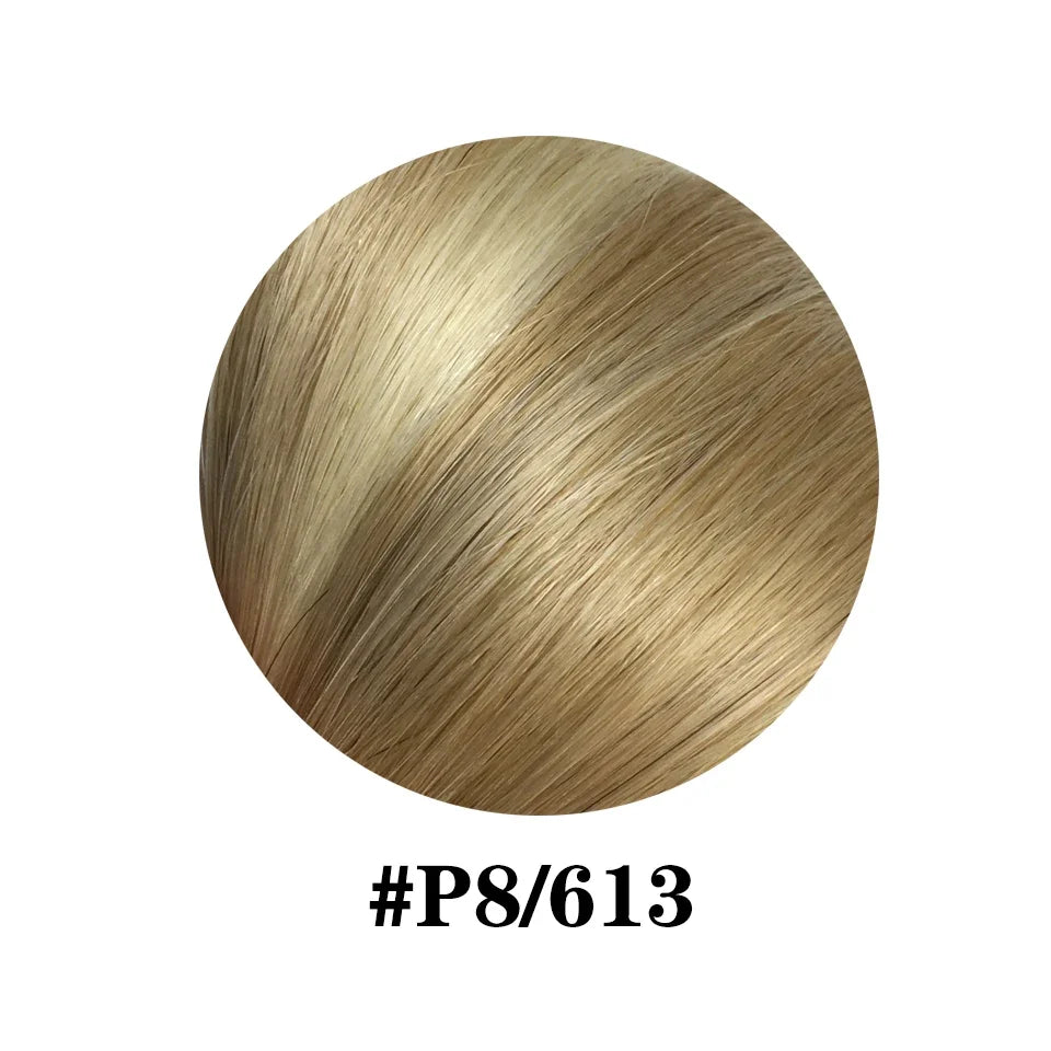 Straight Ponytail Human Hair Extensions With Clip In Drawstring Ponytail Straight Brazilian Ponytail For Women Natural Black #1B