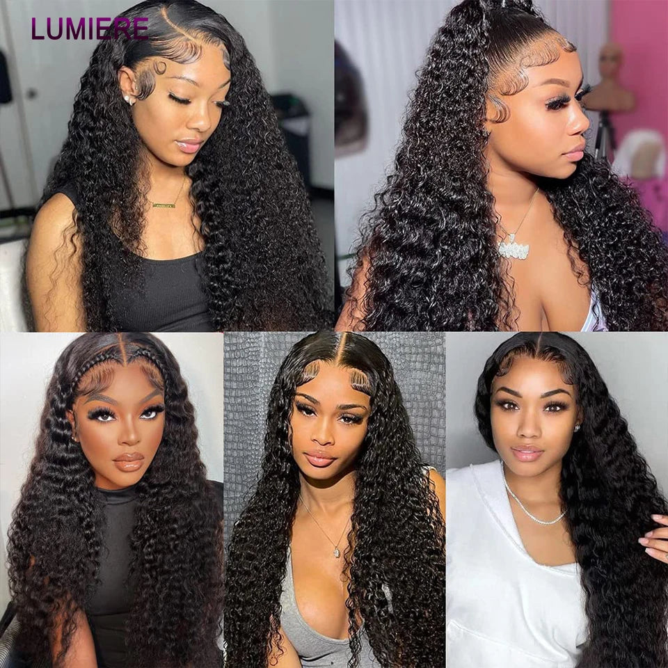 Water Wave Bundle With Closure Wet and Wavy Curly 100% Virgin Raw Jerry Curly Human Hair Bundle With Frontal Hair Extension 18A