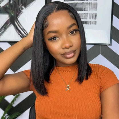 Bob Wig Human Hair 4x4 5x5 Bob Lace Front Brazilian Wigs For Women High Density Straight 13x6 HD Transparent Lace Frontal Wigs