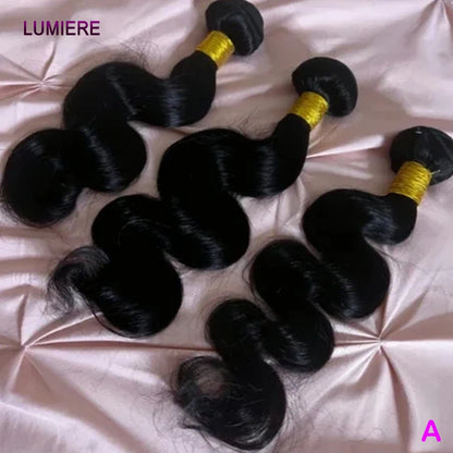Loose Body Wave Virgin Raw Indian Wholesale Human Hair 3/4 Bundles Deal For Women Wet And Wavy Hair Weave Extension Double Weft