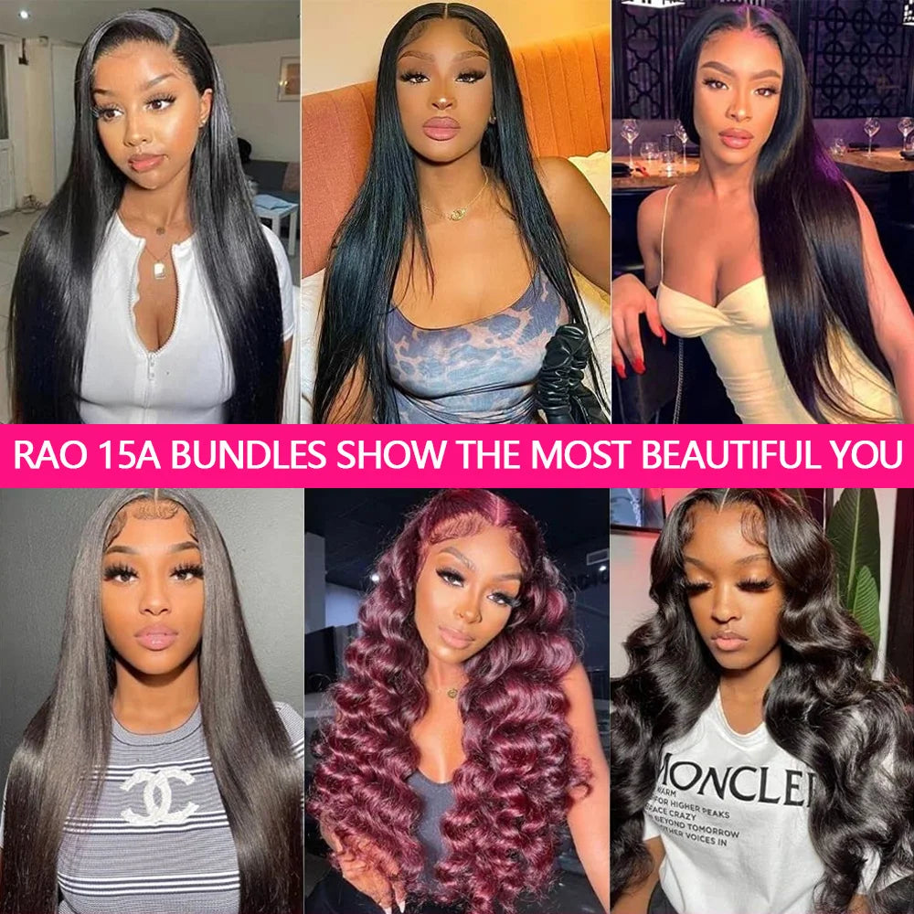 12A Straight Human Hair Bundles 100% Raw Human Hair Bundles 20 22 24Inch Unprocessed Virgin Human Hair Extension Top Quality