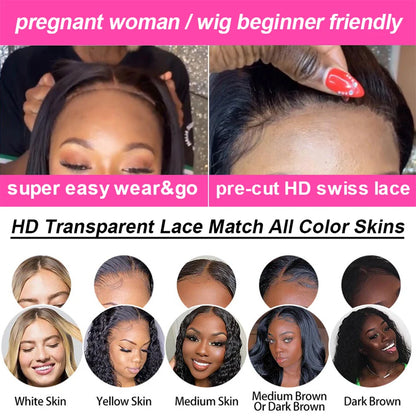 13x4 Bone Straight Lace Front Wig 30 40 Inch Lace Front Human Hair Wigs For Women 13x6 Brazilian Hair Glueless wigs Human Hair