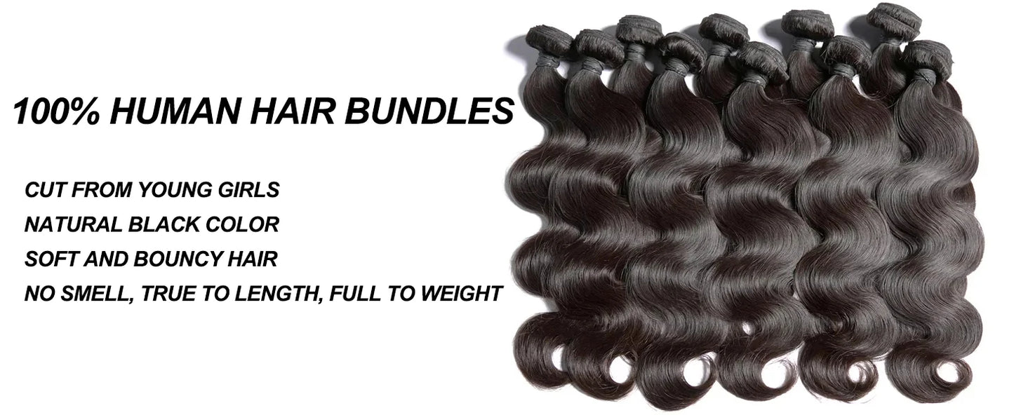12A Body Wave Human Hair Bundles 40 Inch Human Hair Unprocessed Brazilian Virgin 3 4 Pcs Raw Hair Bundles Weave Extensions