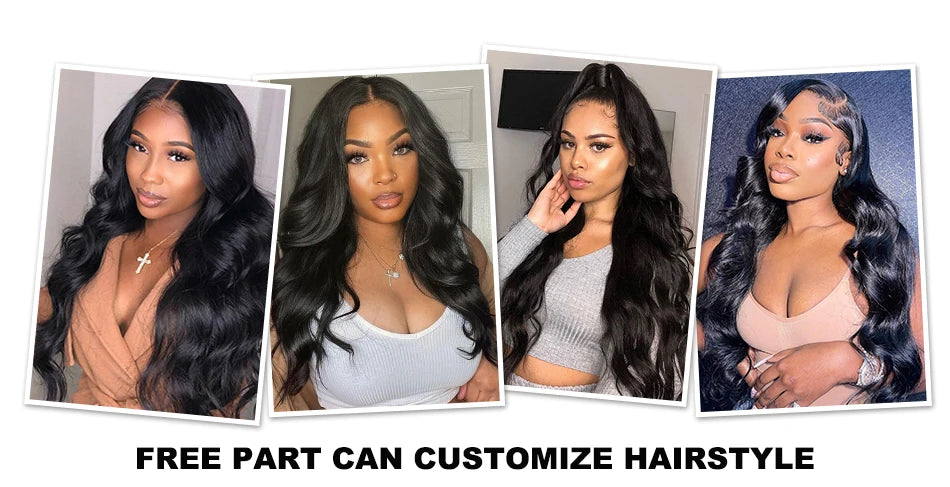 Aopusi Body Wave Bundles With Closure Brazilian Human Hair Weave Bundles With Closure Hair Extension 3/4 Bundles With Closure