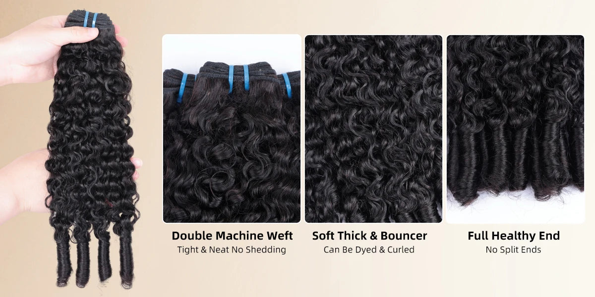 PerisModa Burmese Curly Bundles 100% Human Hair Bundles Virgin Weave Human Hair Extensions Curly Ends 1/3/4 Pcs Natural Color