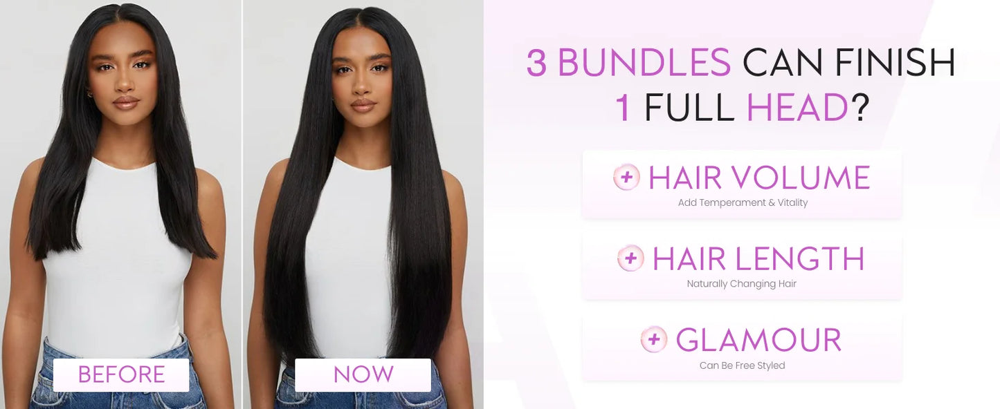 32 34 36 Inch 16ABone Straight Human Hair Bundles 3/4/5 Bundles Raw Hair Bundles Human Hair Brazilian Virgin Hair Natural Color