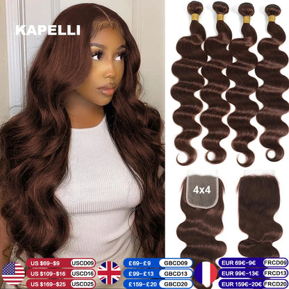 Unprocessed Brazilian Body Wave Human Hair Bundles HD Frontal/Closure Invisible Melt Skin Lace 4x4 13x4 100% Raw Remy Hair Weave