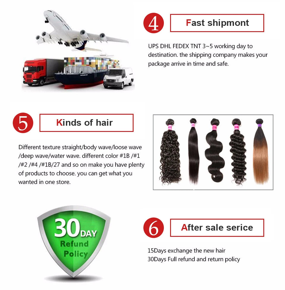 Luduna Straight Bundles Human Hair Brazilian Human Hair Bundles Remy Extensions 1/3/4 Bundle Deal Weave Double Weft Hair Weaving