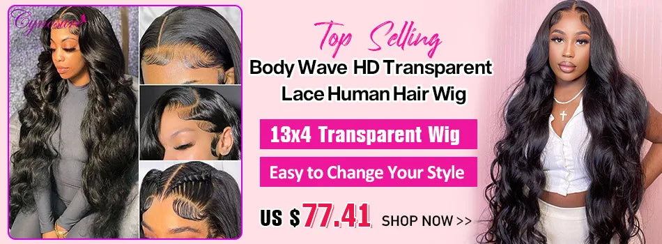 Cynosure 13X4/13X6 HD Transparent Lace Front Human Hair Wigs for Women Pre Plucked Remy Brazilian Straight Lace Frontal Wig