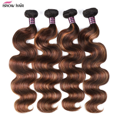 FB 30 Highlight Bundles Brazilian Body Wave 100% Human Hair Bundles 1B 4 30 Ombre Remy Human Hair Wavy Virgin Hair Extentions