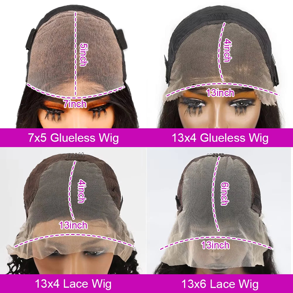 Body Wave HD Lace Frontal Wig 250% Short Bob Wig Glueless Human Hair Water Wavy 13x4 13x6 Transparent Lace Front Wigs For Women