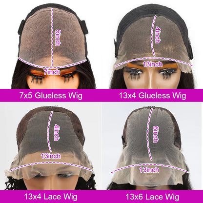 Body Wave HD Lace Frontal Wig 250% Short Bob Wig Glueless Human Hair Water Wavy 13x4 13x6 Transparent Lace Front Wigs For Women