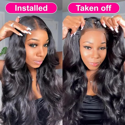 Body Wave Human Hair Wigs Glueless Lace Frontal Wigs 5X5 Hd Lace Closure Wigs Pre Cut Brazilian For Women 220 Density 30 32 Inch