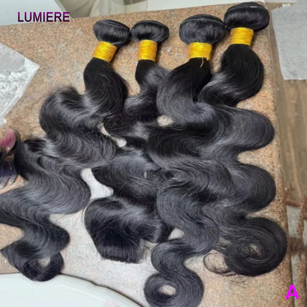Loose Body Wave Virgin Raw Indian Wholesale Human Hair 3/4 Bundles Deal For Women Wet And Wavy Hair Weave Extension Double Weft