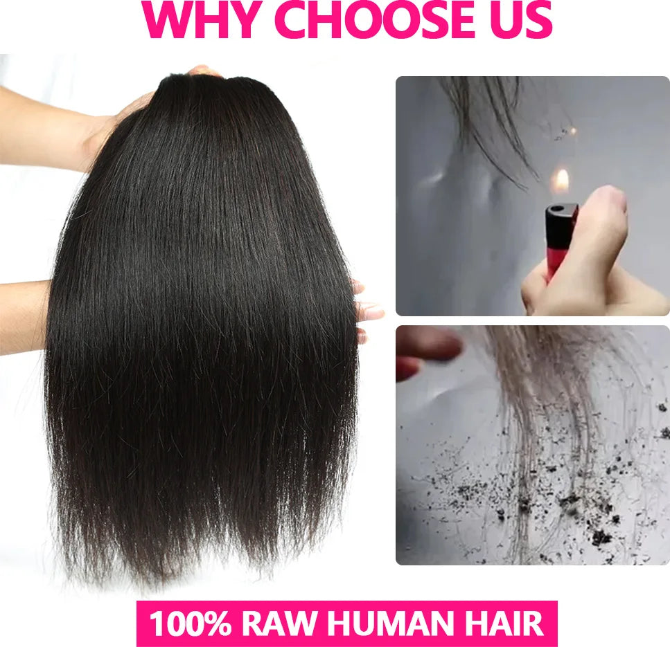 12A Straight Human Hair Bundles 100% Raw Human Hair Bundles 20 22 24Inch Unprocessed Virgin Human Hair Extension Top Quality