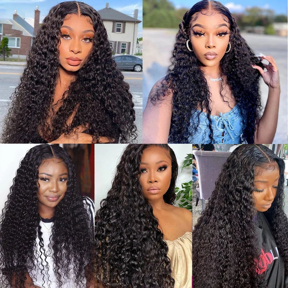 Water Wave Bundle With Closure Wet and Wavy Curly 100% Virgin Raw Jerry Curly Human Hair Bundle With Frontal Hair Extension 18A