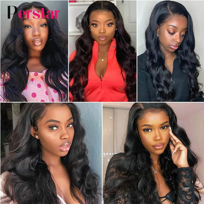 Perstar Body Wave Bundles Human Hair Weave Bundles Brazilian Weave Extensions 1/3/4 PCS Remy Hair Body Wave Extensions 8-28 Inch