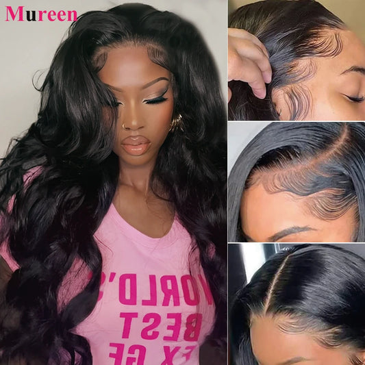 250% Density 13x6 Body Wave Lace Front Wigs Human Hair Pre Plucked 13x4 HD Transparent Lace Frontal Wigs Human Hair for Women