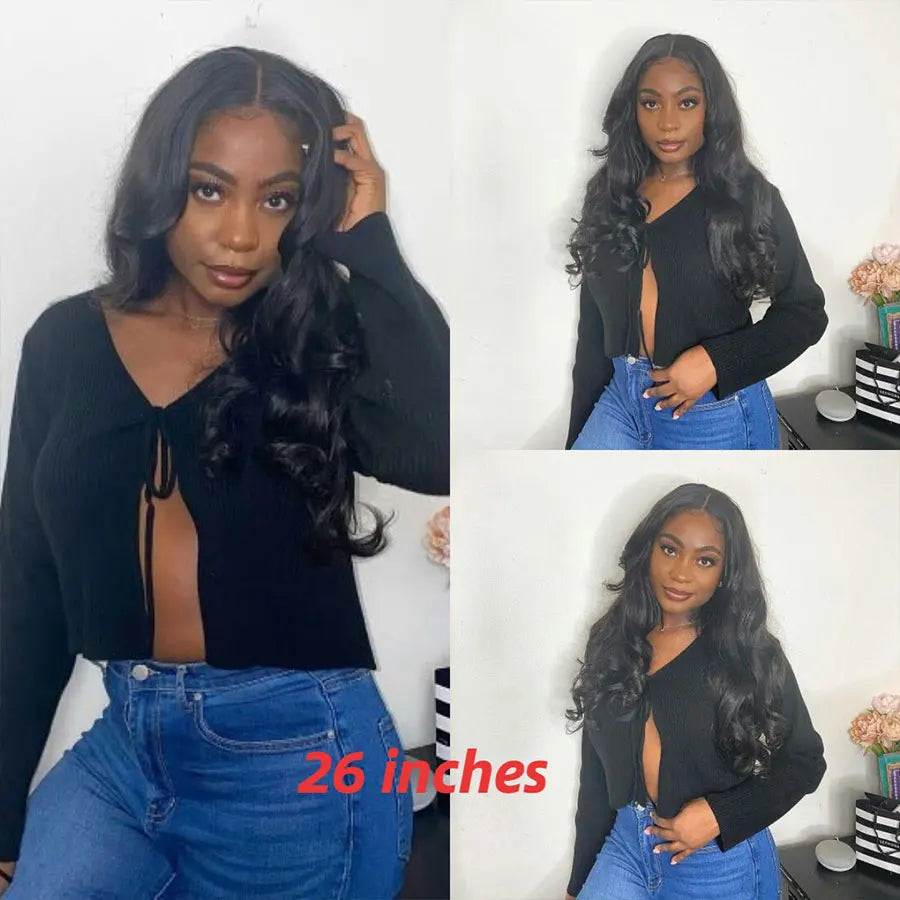Body Wave Bundles Human Hair 1/3/4 Bundles 100% Human Hair Natural Black Color Brazilian Virgin Weave Bundles Hair Extensions