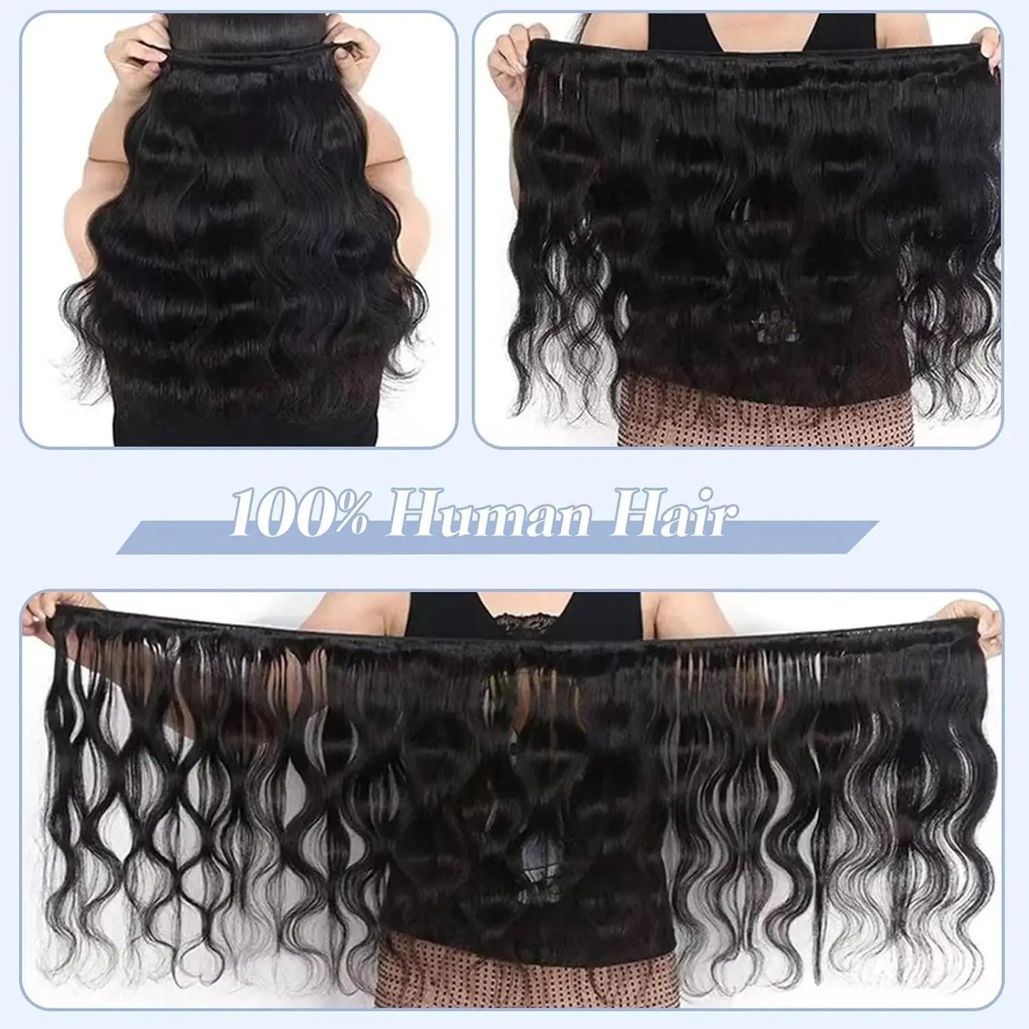 12A Body Wave Human Hair Bundles 40 Inch Human Hair Unprocessed Brazilian Virgin 3 4 Pcs Raw Hair Bundles Weave Extensions