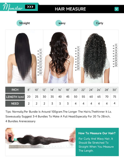 Monstar 1/3/4 613 Blonde Hair Extension Brazilian Hair Weave Bundles Body Wave Remy Human Hair Long 26 28 30 32 34 36 38 40 Inch