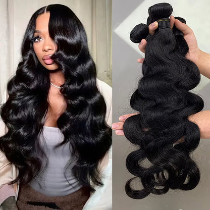 12A 24inch Body Wave Human Hair Bundles 100% Brazilian Raw Human Hair 1/3/4 Bundles for Women Thick Bundles 3 Days Delivery