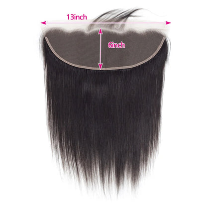 Straight 13x6 13X4 HD Lace Frontal Brazilian Human Hair Preplucked 4x4 5x5 6x6 Transparent Lace 2x6 Hd Lace Closure Human Hair