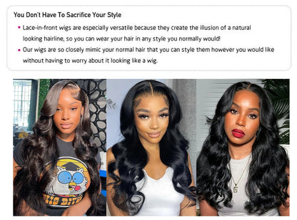 HD Transparent 13x4 13x6 Body Wave Lace Front Wig Pre Plucked 360 Lace Frontal Wig Human Hair Wigs For Women 5x5 Wig 200 Density