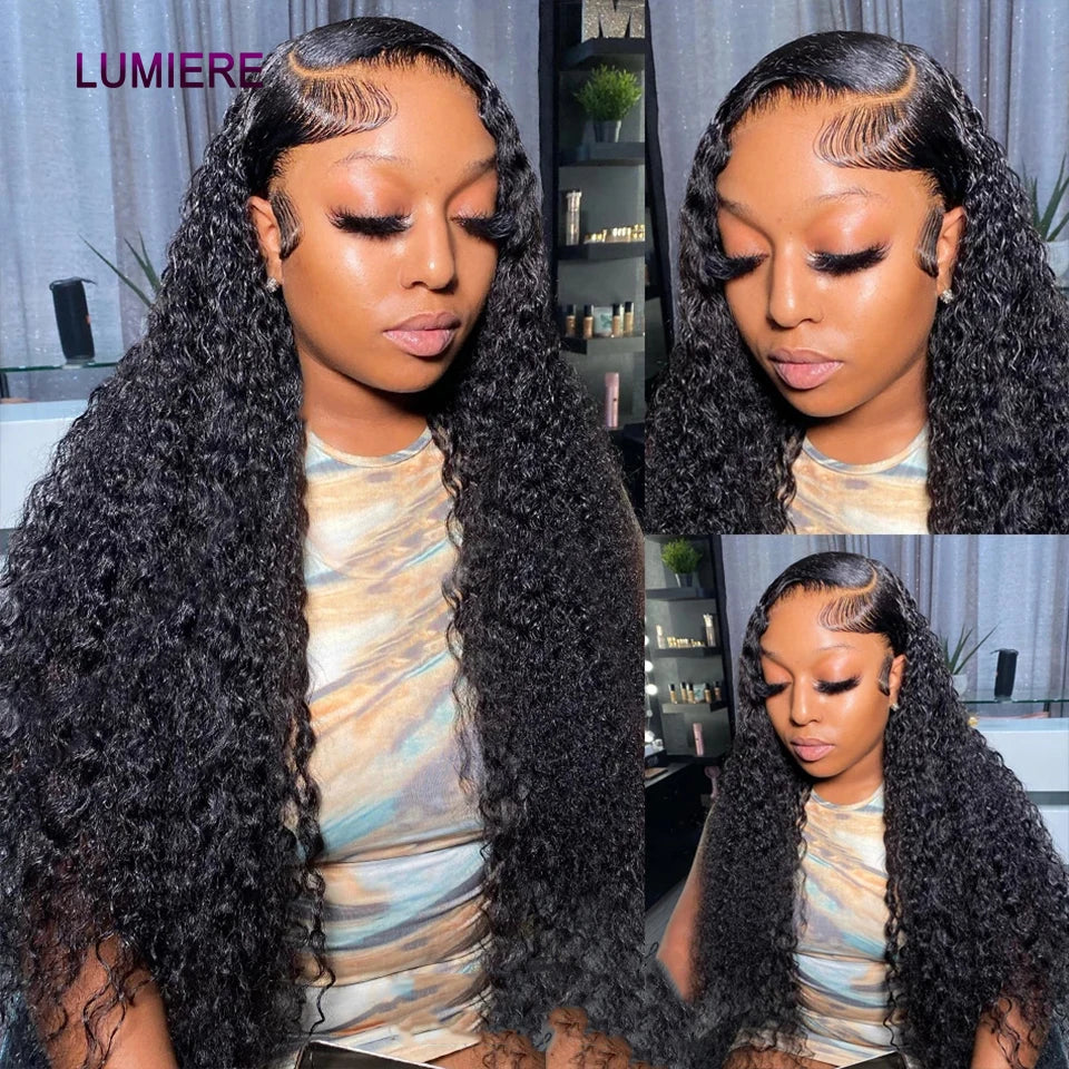Water Wave Bundle With Closure Wet and Wavy Curly 100% Virgin Raw Jerry Curly Human Hair Bundle With Frontal Hair Extension 18A