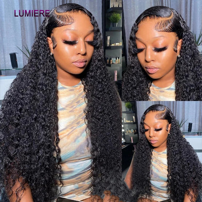 Water Wave Bundle With Closure Wet and Wavy Curly 100% Virgin Raw Jerry Curly Human Hair Bundle With Frontal Hair Extension 18A