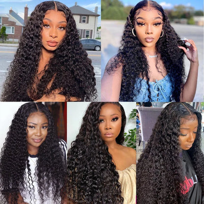 Water Wave Bundle With Closure Wet and Wavy Curly 100% Virgin Raw Jerry Curly Human Hair Bundle With Frontal Hair Extension 18A