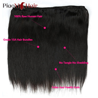12A Straight Human Hair Bundles 100% Raw Human Hair Bundles 20 22 24Inch Unprocessed Virgin Human Hair Extension Top Quality